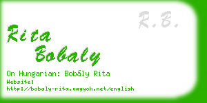 rita bobaly business card