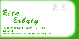 rita bobaly business card